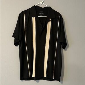 Joseph & Feiss Black and Cream Casual Button Down Shirt